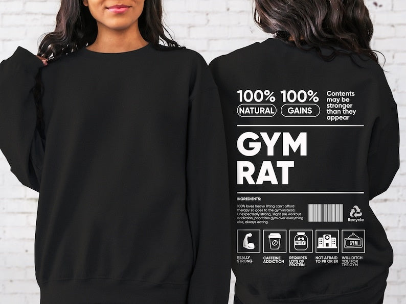 Gym Rat Workout Hoodie Pump Cover Hoodie Women Trendy Gym Sweatshirt Pump Cover Shirt Oversized Weightlifting Hoodie Gift for Gym Lover