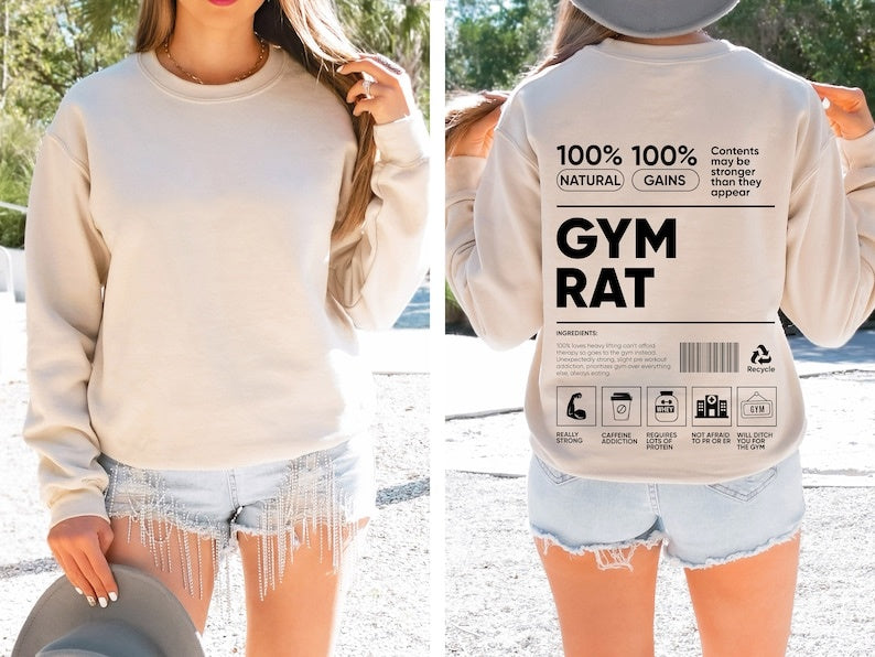 Gym Rat Workout Hoodie Pump Cover Hoodie Women Trendy Gym Sweatshirt Pump Cover Shirt Oversized Weightlifting Hoodie Gift for Gym Lover