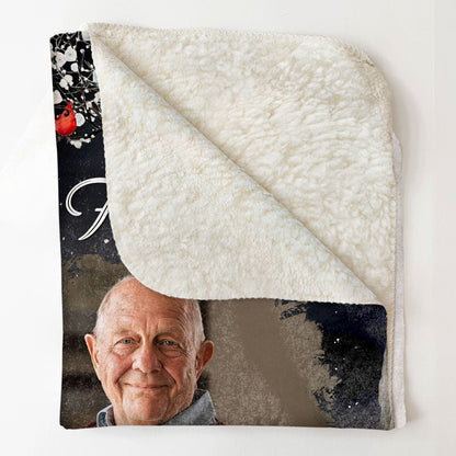 A Hug From Heaven - Personalized Memorial Photo Blanket - Sympathy Gift For Loss Of A Loved One