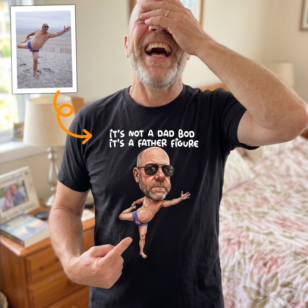 Caricature-Funny-Shirt-For-Dad,-Family-Custom-Cartoon-Drawing-From-Photo-Personalized-Shirt-2