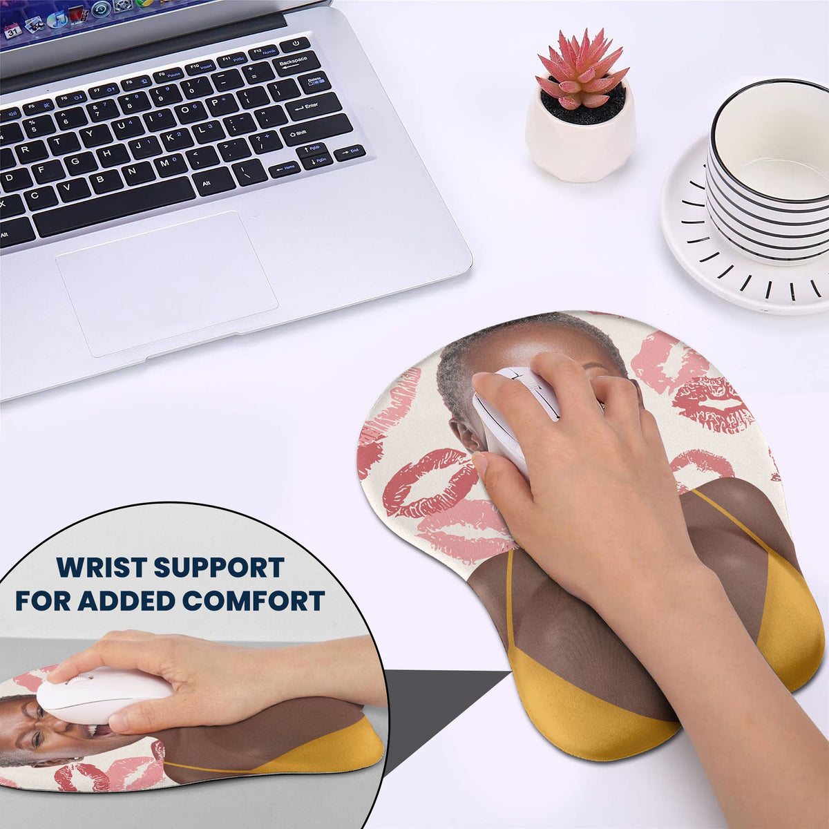 Custom Face Funny & Naughty - For Couple, Coworker Troll - Personalized Photo 3D Mouse Pad