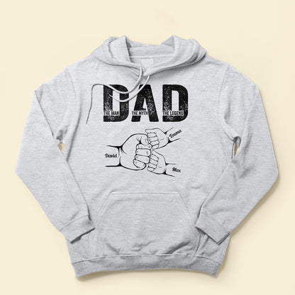 Dad The Man The Myth The Legend - Personalized Shirt With Kids' Names - Gift For Dad On Father's Day