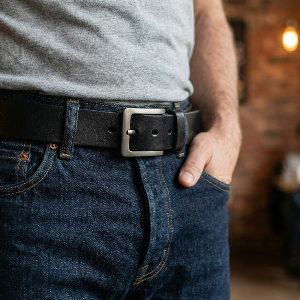 Congrats On Being My Husband You Lucky Bastard - Personalized Engraved Leather Belt - Gift For Husband