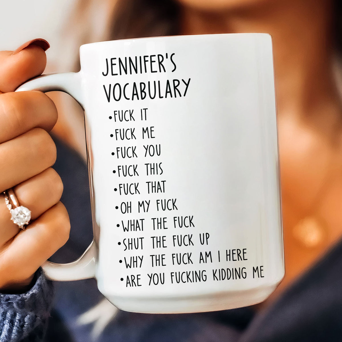 Funny Custom Job Title Mug - Personalized Coffee Mug - Fun Gift For Coworker, Friends, Boss, Nurse