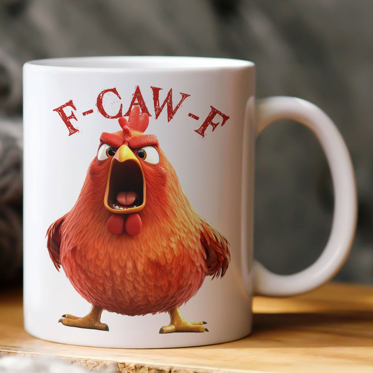 Humorous Crow F-Caw-F - Funny Personalized Mug - Gift For Coworkers, Friends, Coffee Lovers