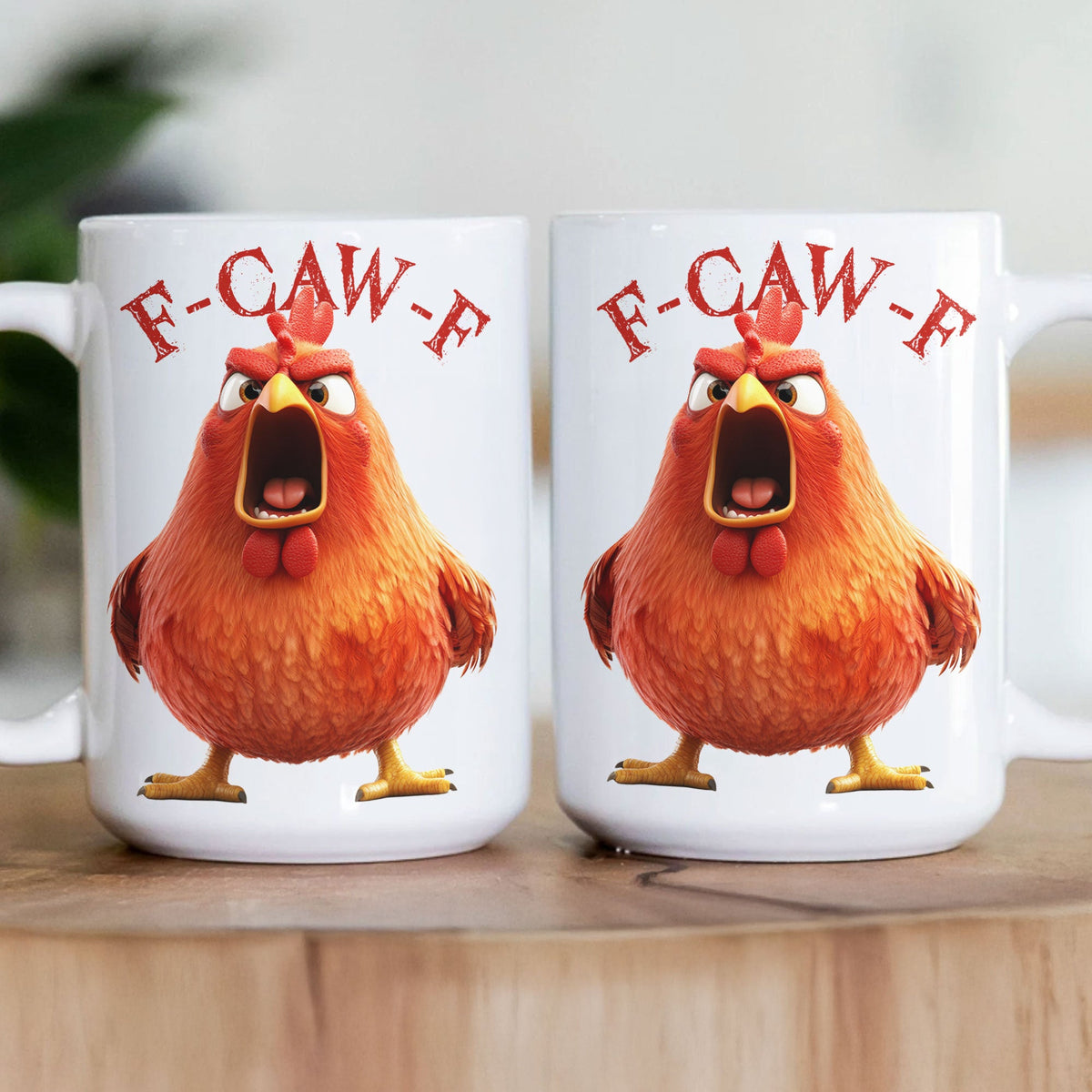 Humorous Crow F-Caw-F - Funny Personalized Mug - Gift For Coworkers, Friends, Coffee Lovers