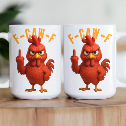 Humorous Crow F-Caw-F - Funny Personalized Mug - Gift For Coworkers, Friends, Coffee Lovers