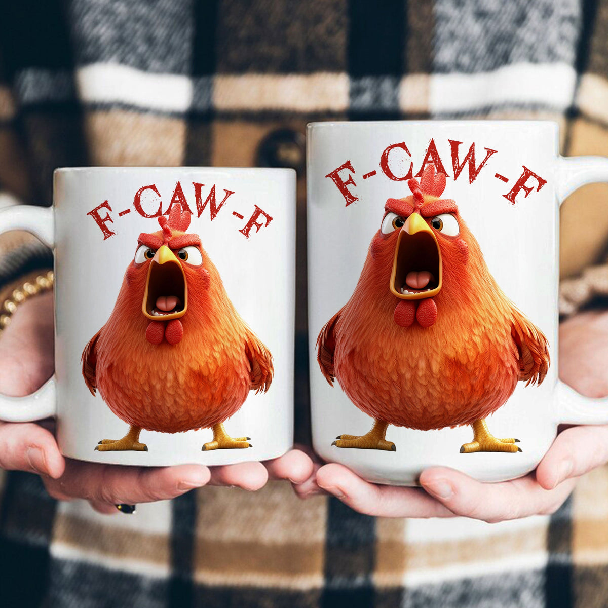 Humorous Crow F-Caw-F - Funny Personalized Mug - Gift For Coworkers, Friends, Coffee Lovers