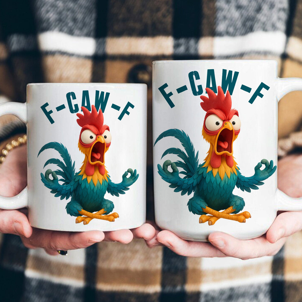 Humorous Crow F-Caw-F - Funny Personalized Mug - Gift For Coworkers, Friends, Coffee Lovers