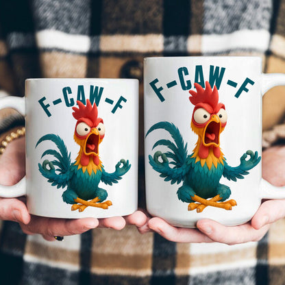 Humorous Crow F-Caw-F - Funny Personalized Mug - Gift For Coworkers, Friends, Coffee Lovers