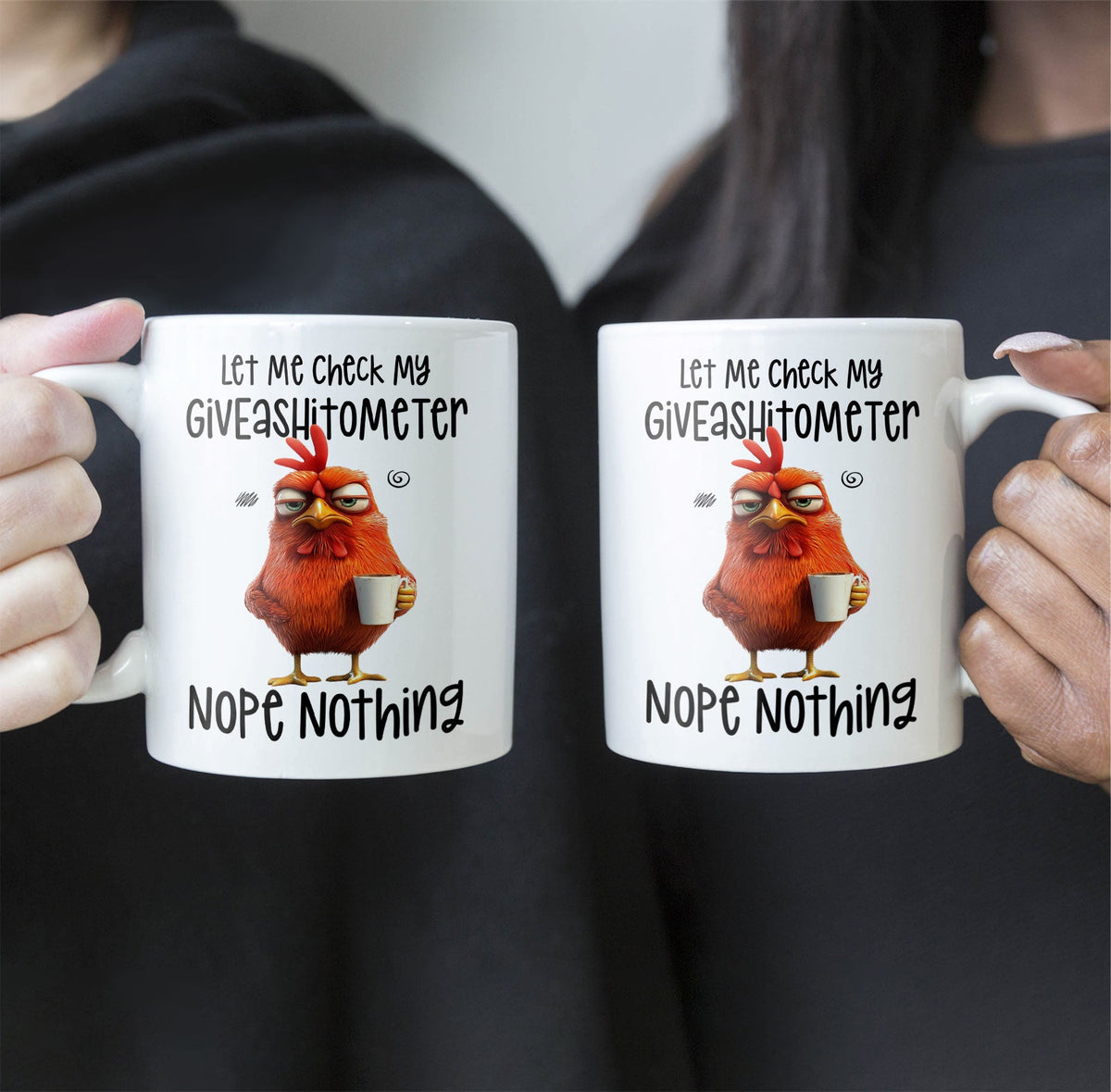 Let Me Check My Giveash*tometer Nope Nothing - Personalized Funny Mug - Gift For Coworkers, Friends, Family