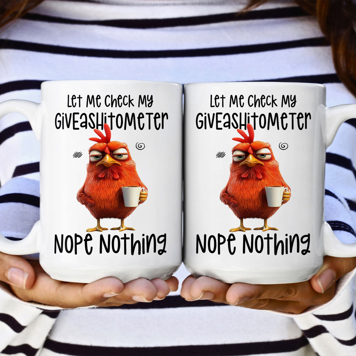 Let Me Check My Giveash*tometer Nope Nothing - Personalized Funny Mug - Gift For Coworkers, Friends, Family