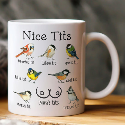 Funny Cheeky Name - Personalized Coffee Mug - Silly Gift For Wife, Girlfriend, Friends, Coworkers
