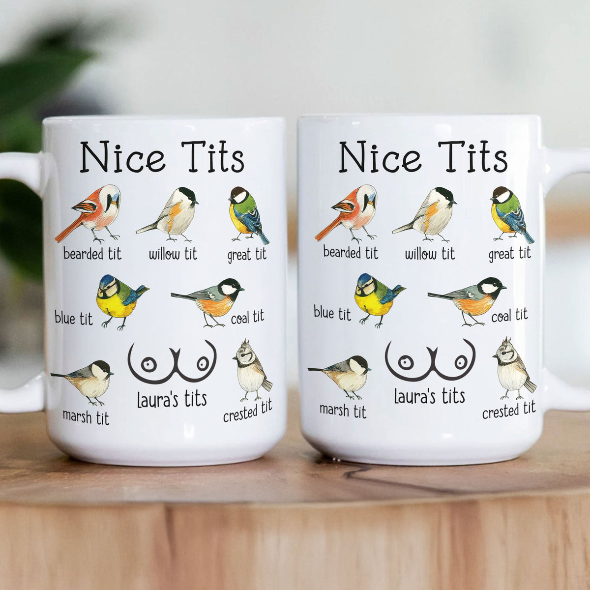 Funny Cheeky Name - Personalized Coffee Mug - Silly Gift For Wife, Girlfriend, Friends, Coworkers