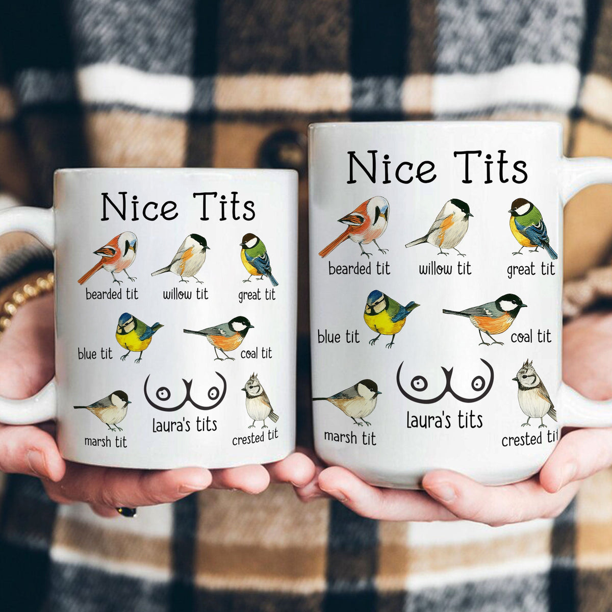 Funny Cheeky Name - Personalized Coffee Mug - Silly Gift For Wife, Girlfriend, Friends, Coworkers