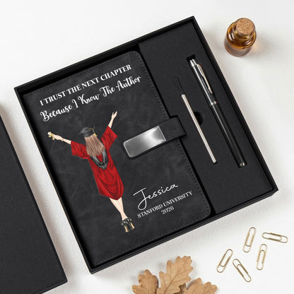 Custom Graduate Character & Quote - Personalized Notebook Set - Graduation Gift For Her, Him