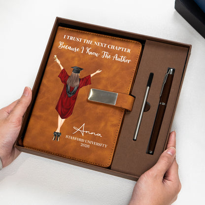 Custom Graduate Character & Quote - Personalized Notebook Set - Graduation Gift For Her, Him