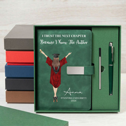 Custom Graduate Character & Quote - Personalized Notebook Set - Graduation Gift For Her, Him
