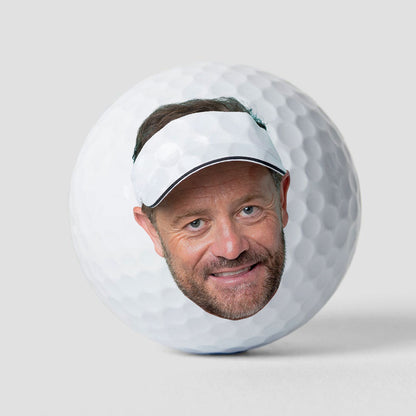 If Found, Return To This Guy - Personalized Photo Golf Ball - Funny Gift For Golfers, Dad, Grandpa