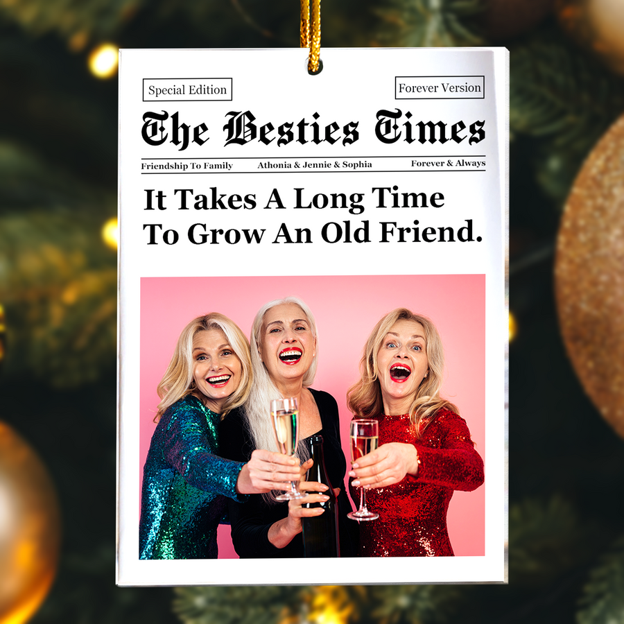The Besties Times - Personalized Acrylic Photo Ornament - Christmas Thank You Gift For Best Friends