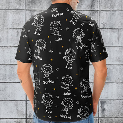 This Grandpa Belongs To Doodle - Personalized Hawaiian Shirt - Gift For Grandpa, Papa From Grandkids