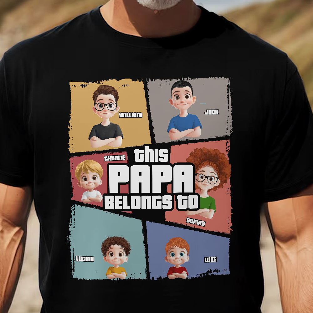 This Grandpa Belongs To - Personalized Shirt - Gift For Grandpa, Papa From Grandkids
