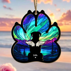 Custom Dog Suncatcher - Personalized Pet Memorial Window Hanging - Gift For Dog Lovers
