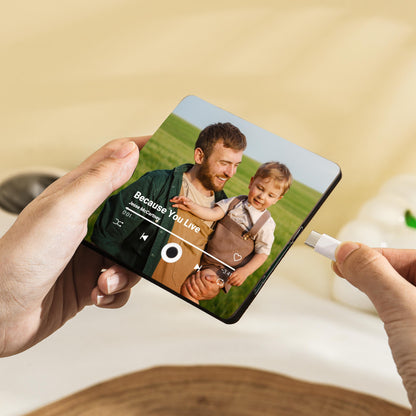 Photo & Song Music Fridge Magnet - Personalized Playable Song Magnet - Anniversary Gift For Him